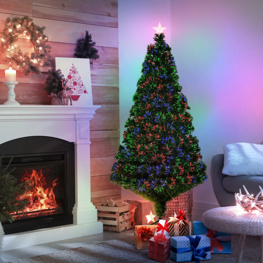Albero di Natale Artificiale 150cm ¨C Xylo ¨C con Fibra Ottica LED 180 Rami