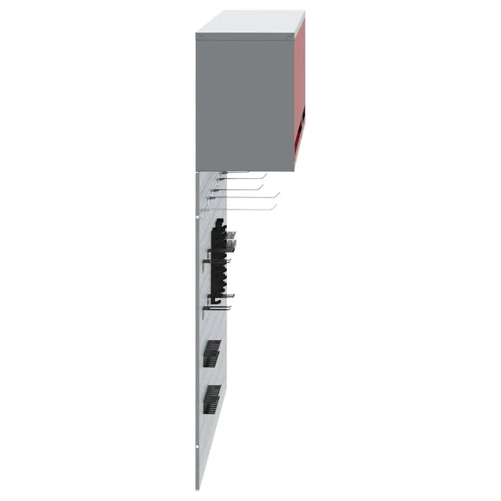 Set di armadi per attrezzi con lo scaffale 5 pcs Rosso 3321413