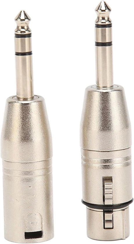Adattatore 1/4 pollici TRS a XLR per mixer, microfoni, amplificatori, ecc. con connettore 1/4 pollici TRS a bus XLR e adattatore stereo di collegamento 6,3 mm a XLR