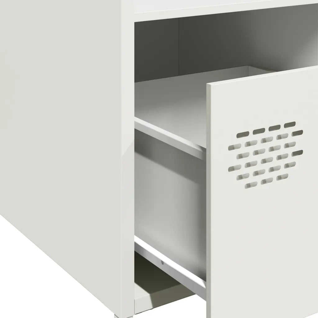 vidaXL Credenza Bianca 35x39x103,5 cm in Acciaio