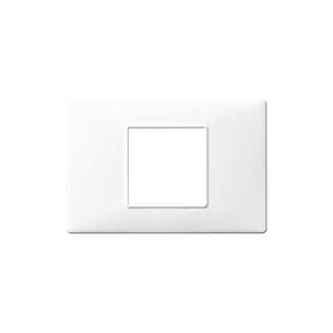 14652.01 Placca 2 Moduli Centrali Bianco Plana