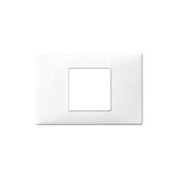 14652.01 Placca 2 Moduli Centrali Bianco Plana