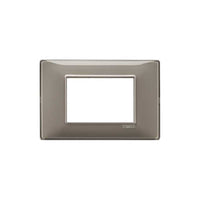 14653.40 Placca 3 Moduli Reflex Cenere Plana