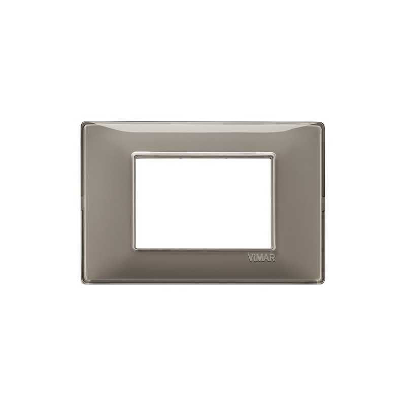 14653.40 Placca 3 Moduli Reflex Cenere Plana