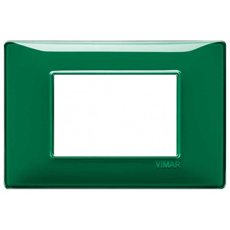 14653.47 Placca 3 Moduli Reflex Smeraldo Plana