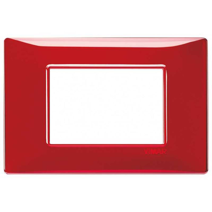 14653.51 Placca 3 Moduli Colore Reflex Rubino Plana