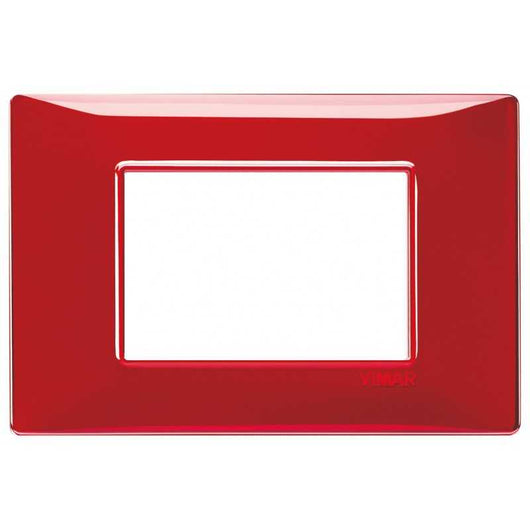14653.51 Placca 3 Moduli Colore Reflex Rubino Plana