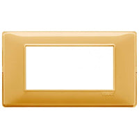 14654.43 Placca 4 Moduli Reflex Ambra Plana