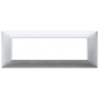 14657.20 Placca 7 Moduli Argento Opaco Plana