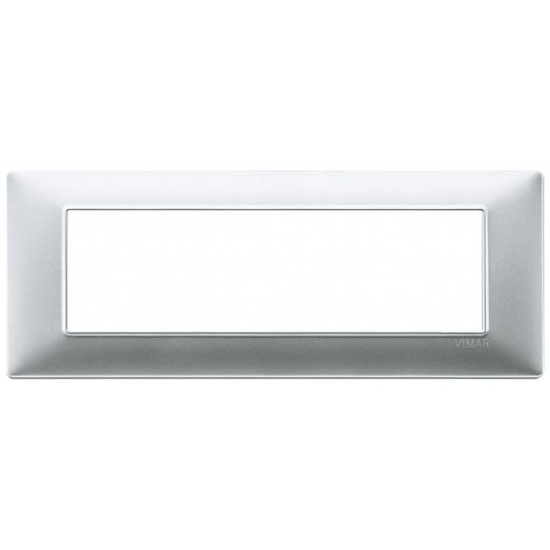 14657.20 Placca 7 Moduli Argento Opaco Plana