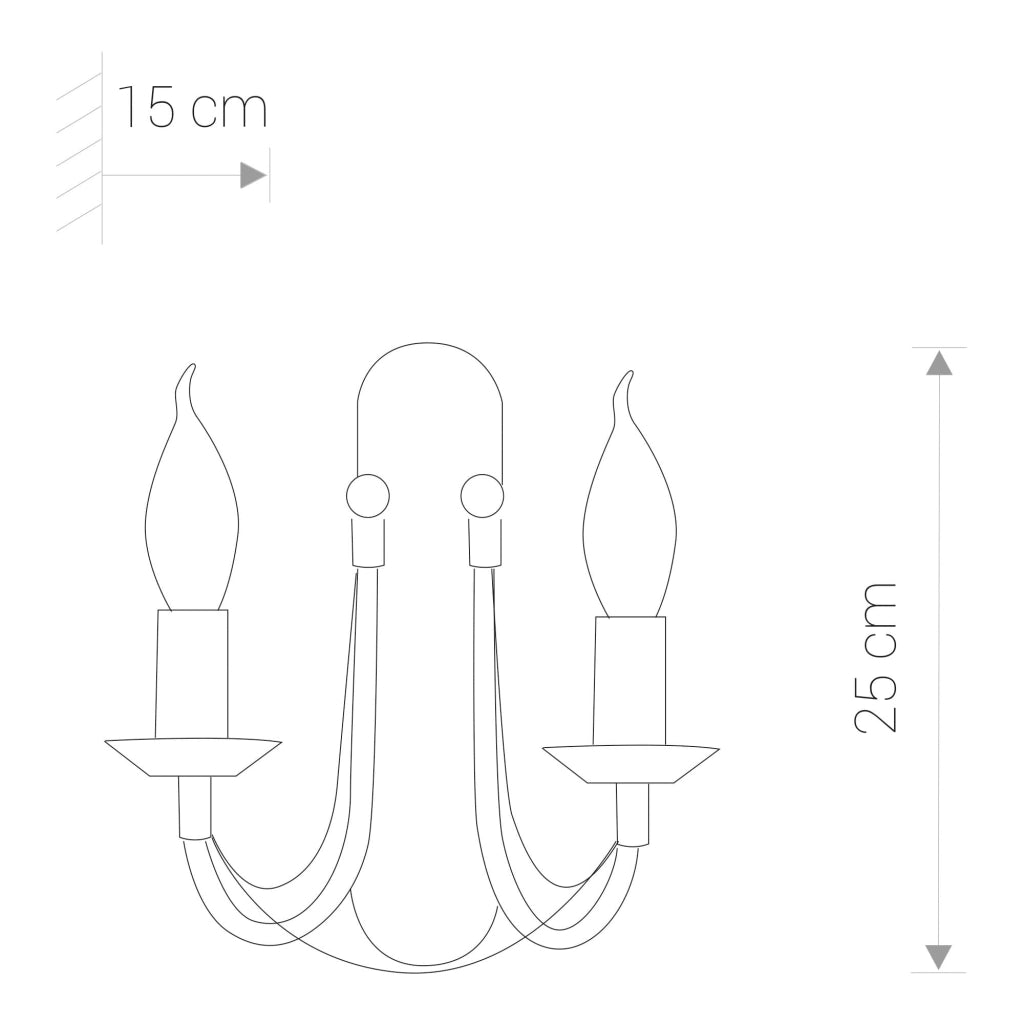 Applique Nowodvorski ARES nero oro 2xE14 metallo interno