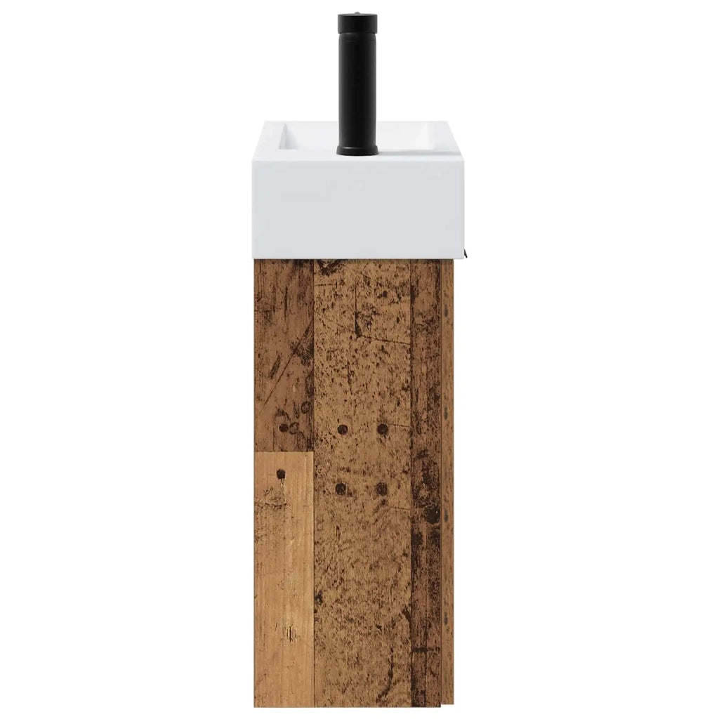 Mobile bagno con rubinetto Legno antico 45,5 x 22,5 x 84 cm
