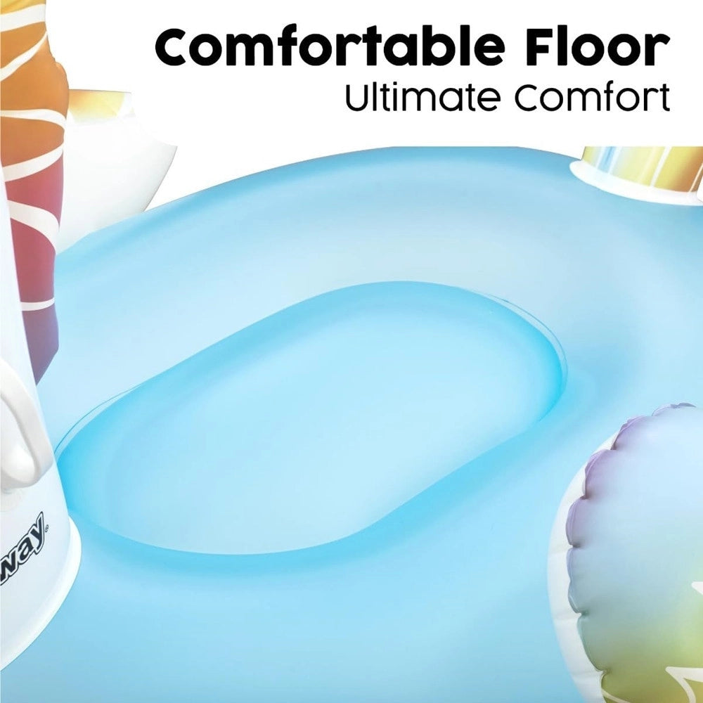 Trade Shop - Cavalcabile Unicorno Fantasy Galleggiante Gonfiabile Piscina Spiaggia Con Maniglie 41114 -