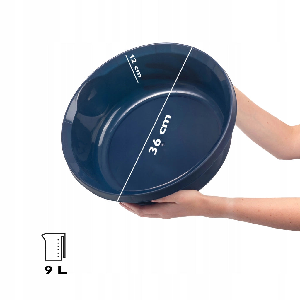 Bacinella per bucato KADAX, ciotola universale rotonda in plastica da 9 litri