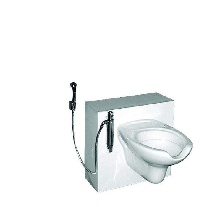 Parete attrezzata di cm h 60 con vaso sospeso, miscelatore e doccetta