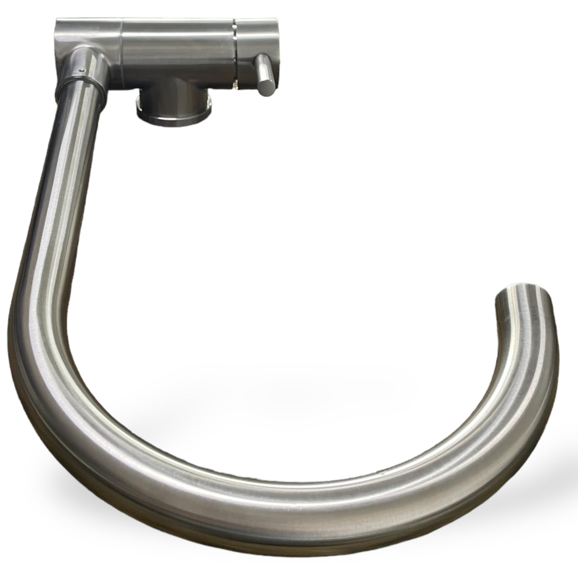 Rubinetto miscelatore per cucina abbattibile sottofinestra acciaio inox satinato/opaco