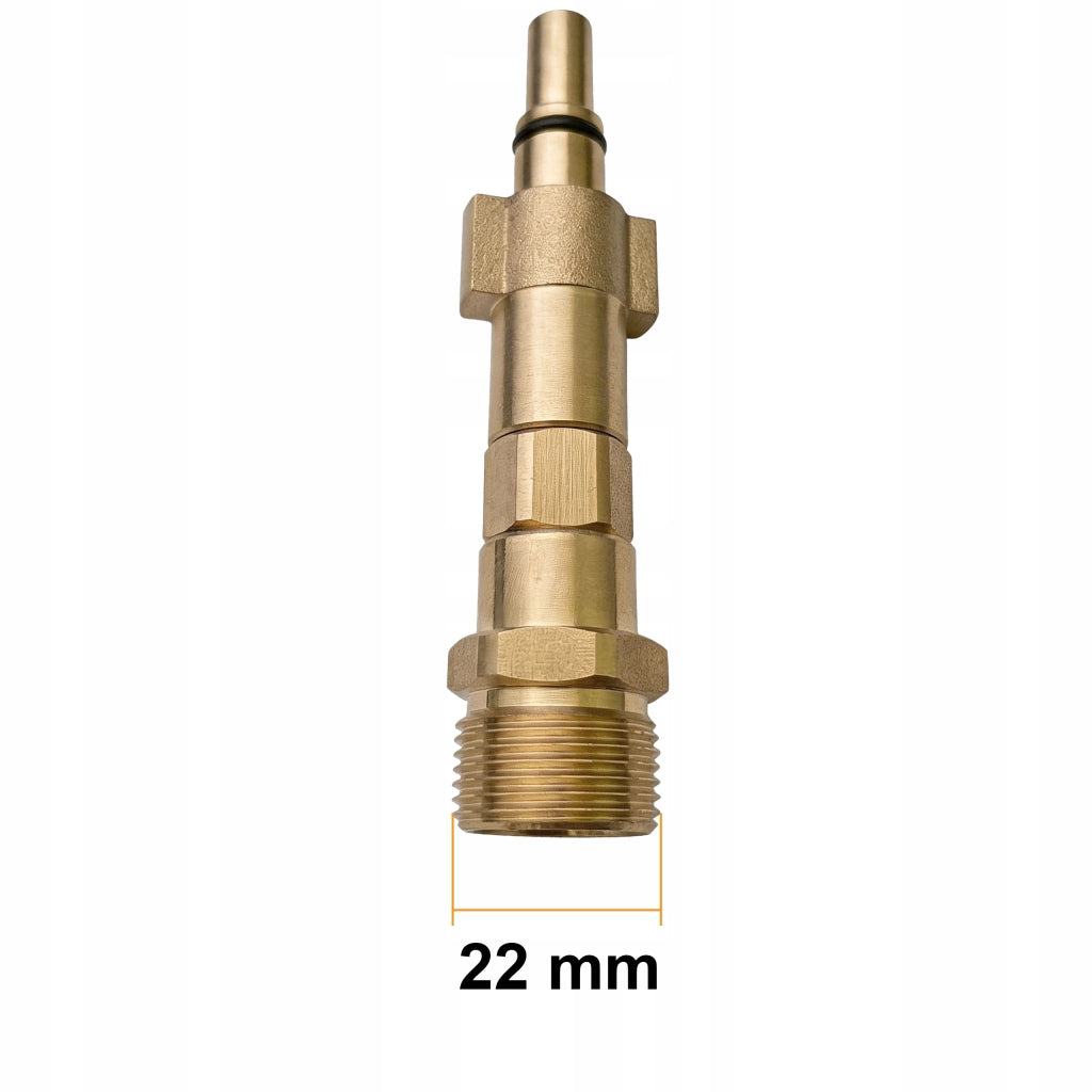 Adattatore M22 Filettatura Esterna a Baionetta – Compatibile con Idropulitrici Bosch, Black&Decker, Makita, Stanley