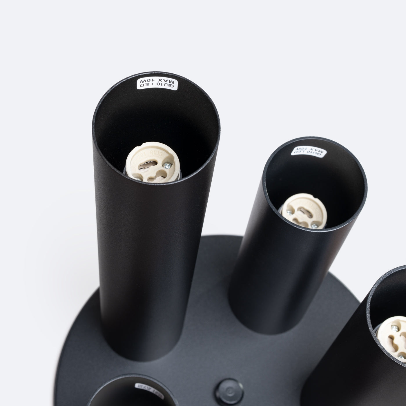 Lampada moderna LAGOS in acciaio nero a 5 luci GU10 LED 25x33 cm