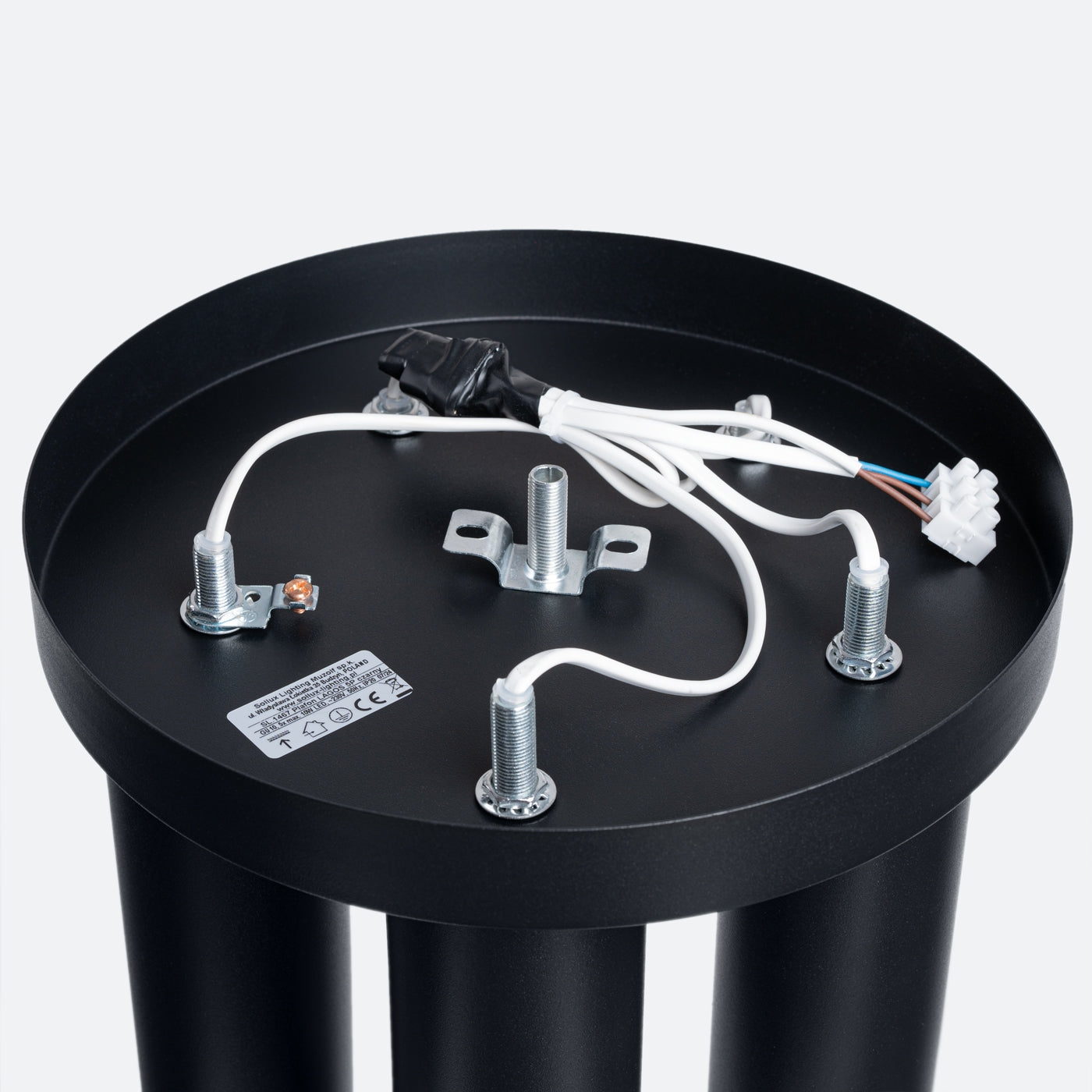 Lampada moderna LAGOS in acciaio nero a 5 luci GU10 LED 25x33 cm