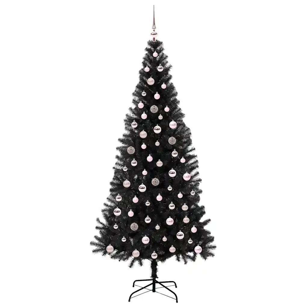 Albero di Natale con 300 LED con supporto Nero 240 cm PVC 3396498