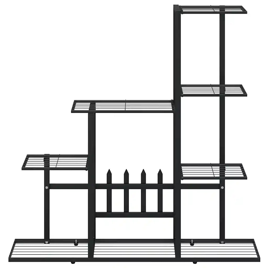 Portapiante | Sostegno per piante 94,5x25x88 cm Nero in Metallo