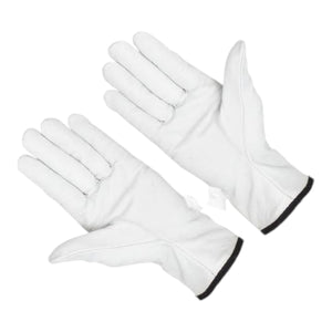 GUANTO PELLE FIORE BIANCO TG.8