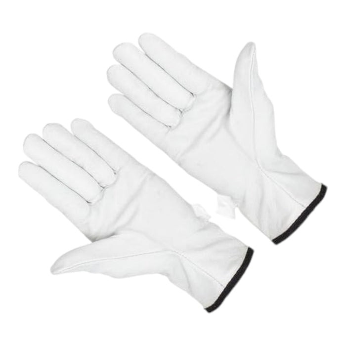 GUANTO PELLE FIORE BIANCO TG.8