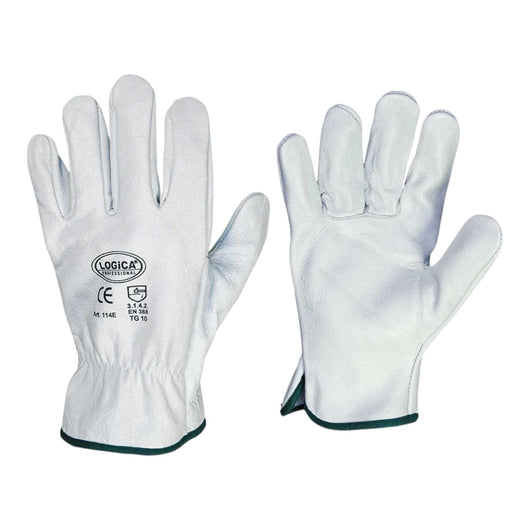 GUANTO PELLE FIORE BIANCO TG.8