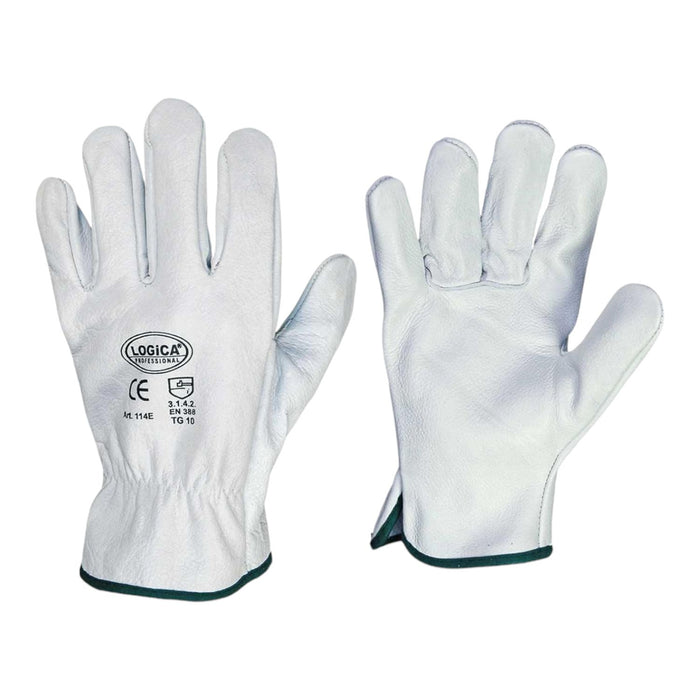 GUANTO PELLE FIORE BIANCO TG.8