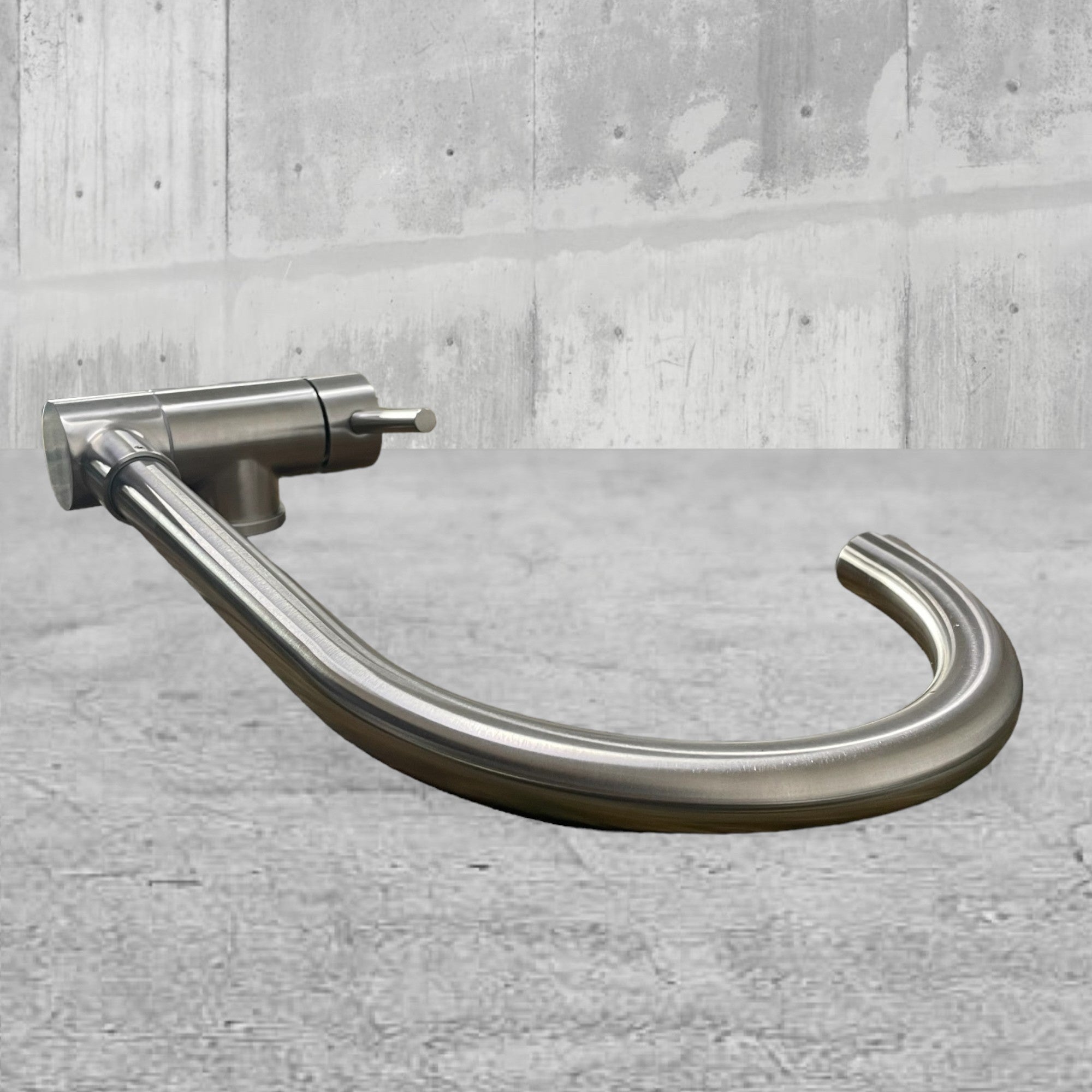 Rubinetto miscelatore per cucina abbattibile sottofinestra acciaio inox satinato/opaco