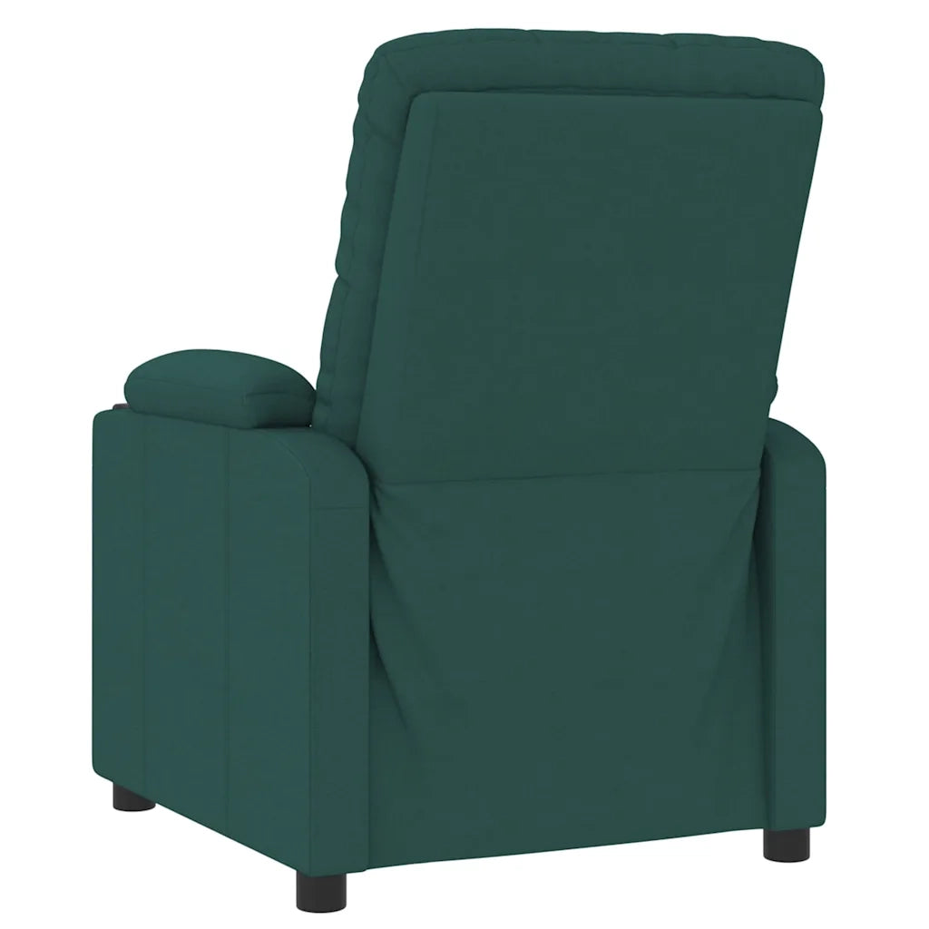 Poltrona Reclinabile in Tessuto Verde Scuro