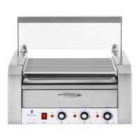 Griglia per salsicce 9 rulli cassetto scaldavivande 2200 watt acciaio inox 14_0001921