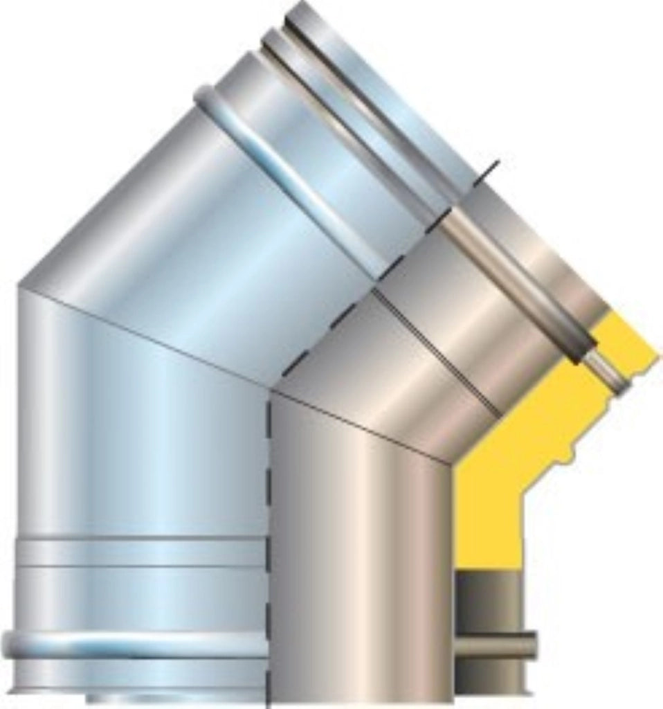 Curva Inox Dp 45° 200-250 304L - Zinco Calabria