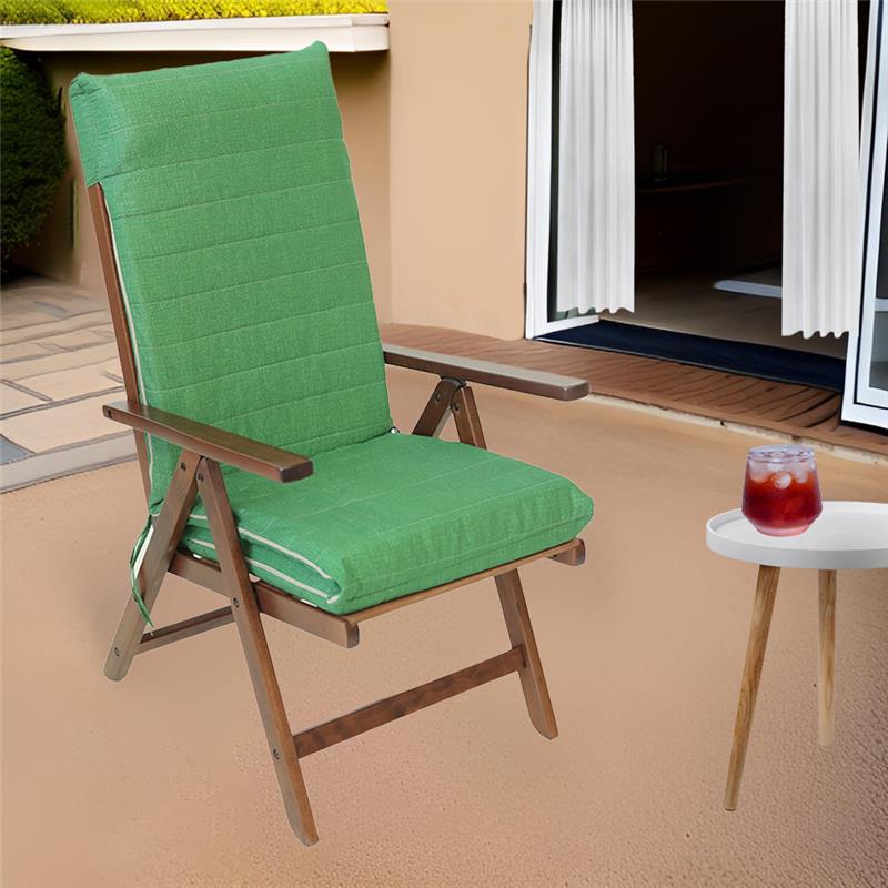 SDRAIO ALLEGRA NOCE IN FAGGIO MASSELLO TESSUTO COLORE VERDE CON IMBOTTITURA E SCHIENALE REGOLABILE IN 7 POSIZIONI