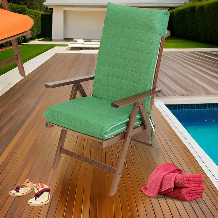 SDRAIO ALLEGRA NOCE IN FAGGIO MASSELLO TESSUTO COLORE VERDE CON IMBOTTITURA E SCHIENALE REGOLABILE IN 7 POSIZIONI