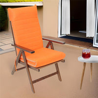 SDRAIO ALLEGRA NOCE IN FAGGIO MASSELLO TESSUTO COLORE ARANCIONE CON IMBOTTITURA E SCHIENALE REGOLABILE IN 7 POSIZIONI