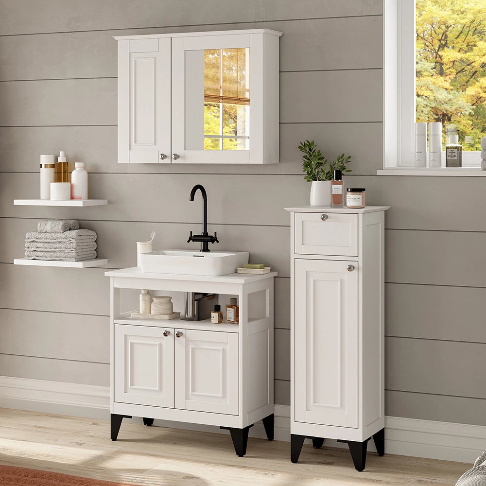 Vicco Set di mobili da bagno Bianco 3 parti