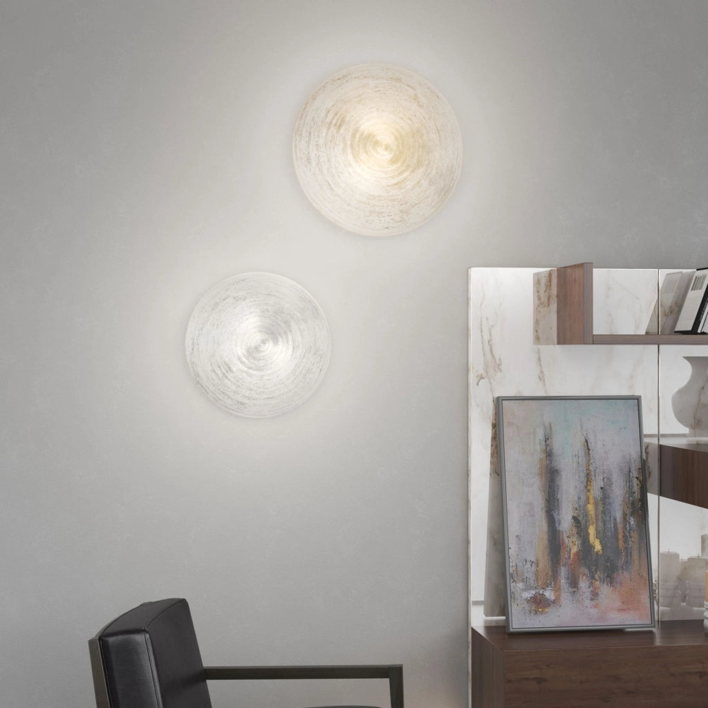 JELLY APPLIQUE PLAFONIERA 50 CM 3 LUCI ATTACCO E27 VETRO OPALE CON DECORO GEL ARGENTO