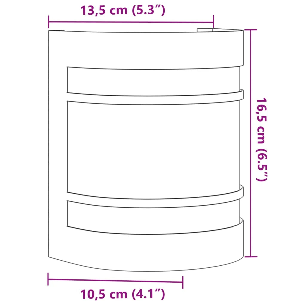 Applique da esterno dal design moderno per giardino 13,5 x 10,5 x 16,5 cm acciaio inox nero 02_0056610
