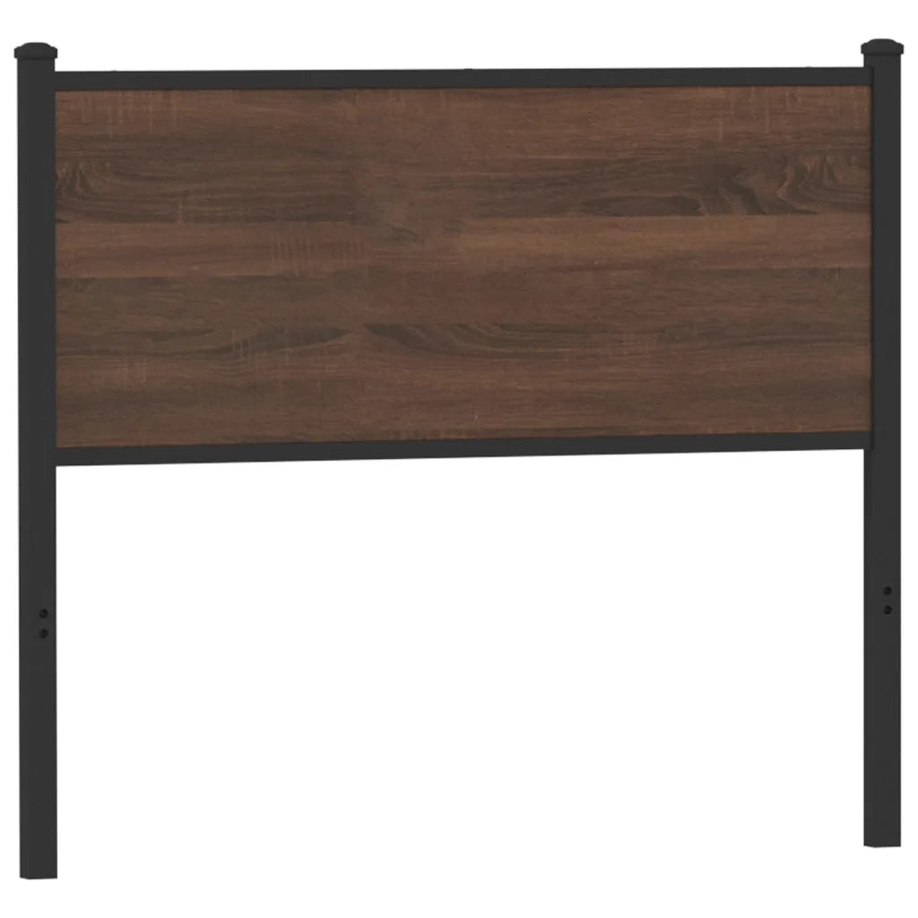 Testiera Rovere Marrone 100 cm in Legno Multistrato e Acciaio