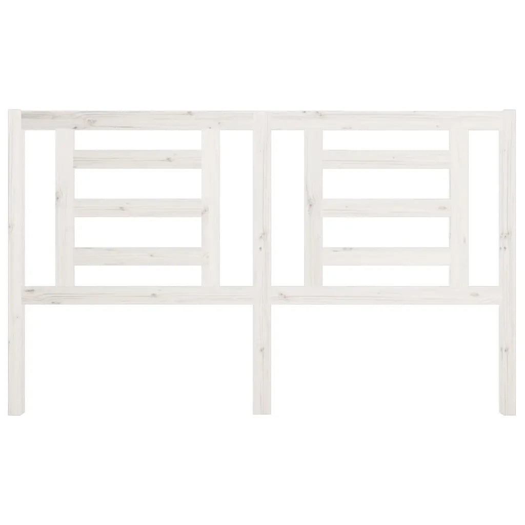 Testiera per Letto Bianca 166x4x100cm in Legno Massello di Pino 818831