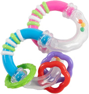 Trillino Zig Zag Poupy per bambini sonoro, leggero e facile da impugnare.