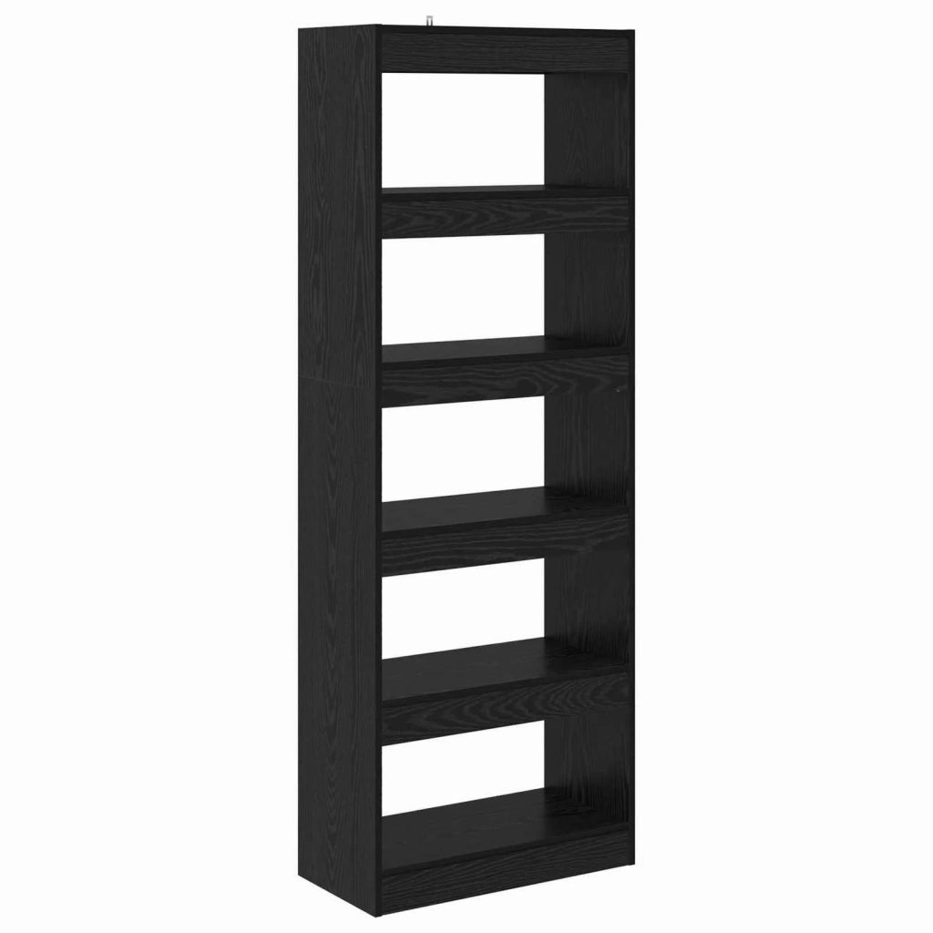 Armadio per Libri Rovere nero 60 x 30 x 166 cm 880461