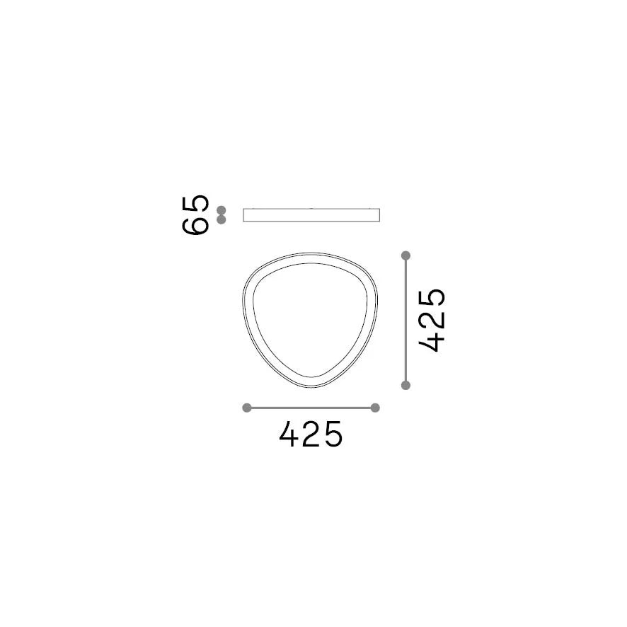 Plafoniera Gemini LED 24W 4000K Nero Con Dimmer Ideal Lux
