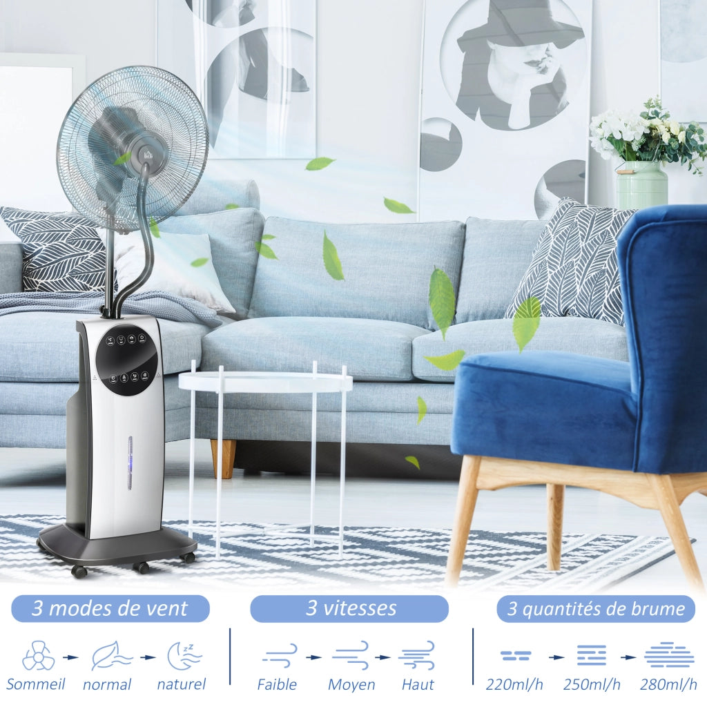 Ventilatore nebulizzatore 90 W ¨C zephmum ¨C grigio nero