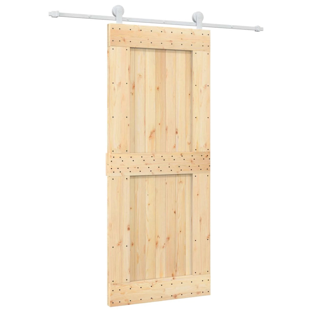 Porta scorrevole Naturale e Bianco 85 x 210 cm 3445014