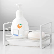Organizzatore per Lavastoviglie - Kit di Organizzazione con Scarico Rimovibile e Dispenser per Sapone (Bianco)