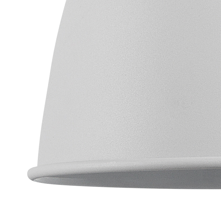Lampada da Soffitto in Metallo Bianco 179 cm Lampada a Sospensione Paralume Industriale