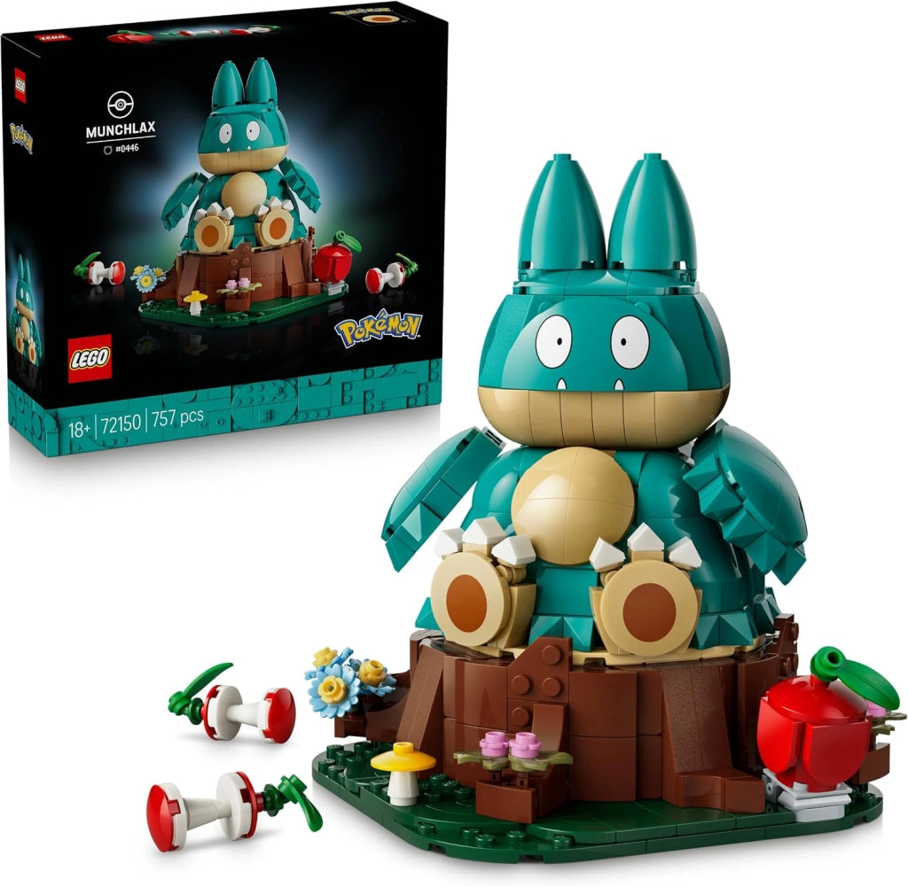 LEGO Pokemon Munchlax - Action Figure da Costruire per Adulti - Kit di Modellismo con Arti e Testa Snodabili,Eta 18+