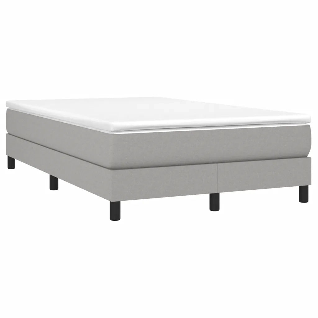 Giroletto a Molle con Materasso Grigio Chiaro 120x190cm Tessuto
